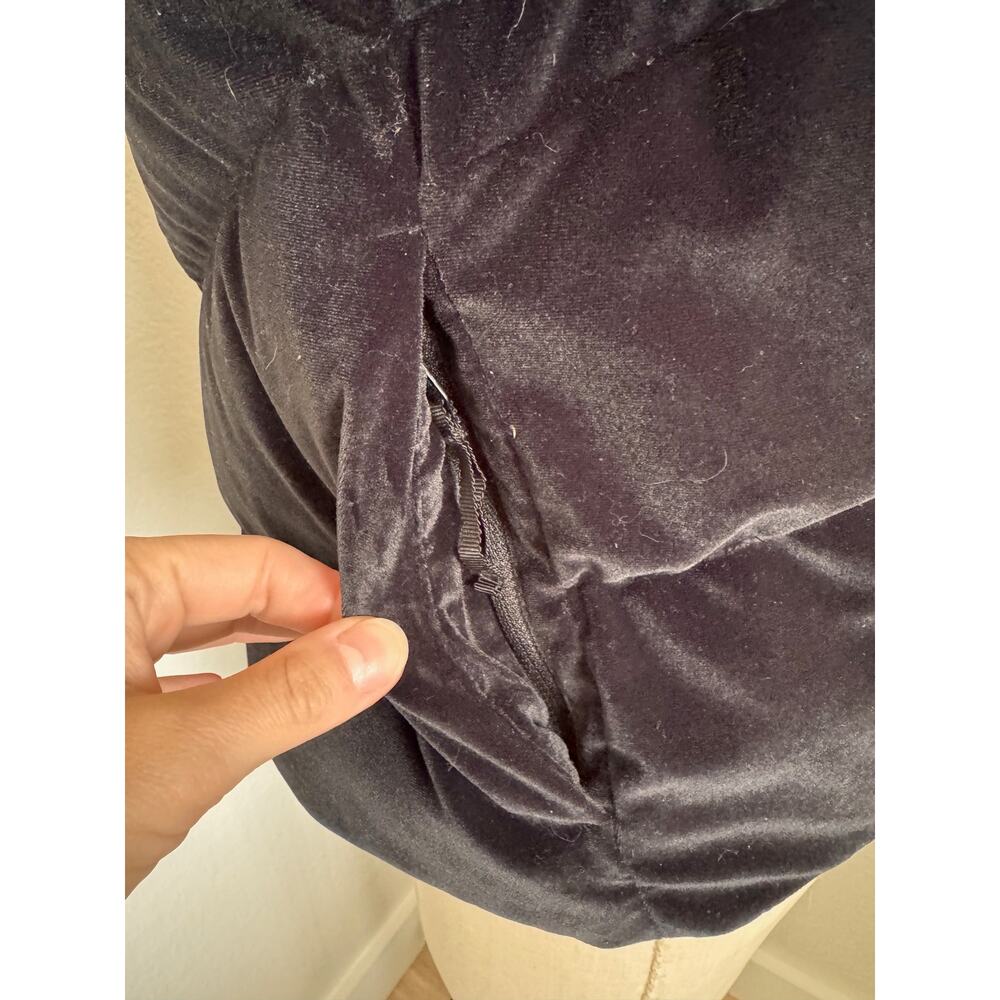 Athleta Black | Velvet Down Puffer Vest XS Real Goose Down Luxe Winter Layer - Picture 8 of 9